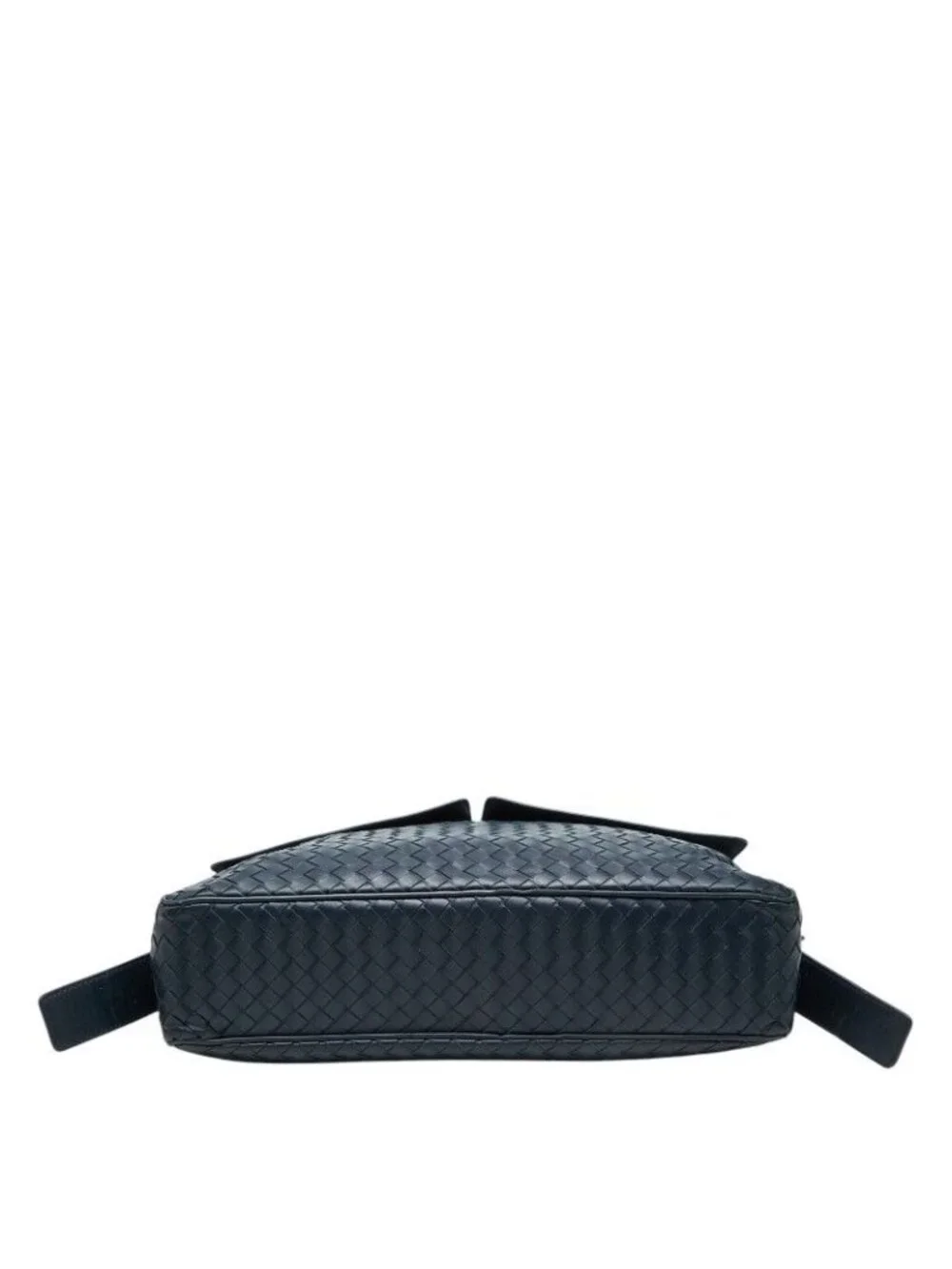Bottega Veneta Intrecciato Crossbody Shoulder Bag Navy Leather